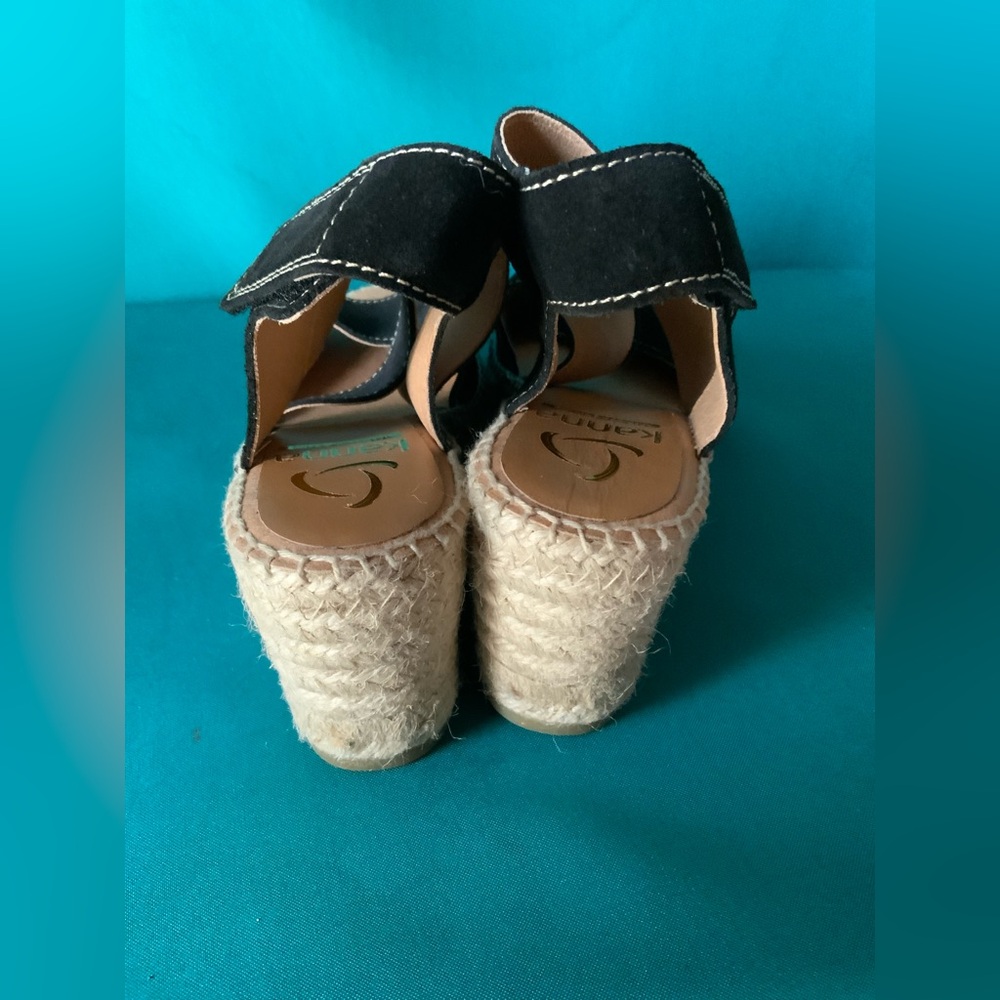 KANNA ANIA Women’s Black Espadrille Wedge Sandals - Picture 3 of 4